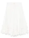 Forte Forte Floral-appliqué Midi Skirt In White