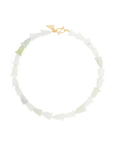 Forte Forte Floral-beaded Necklace In Green