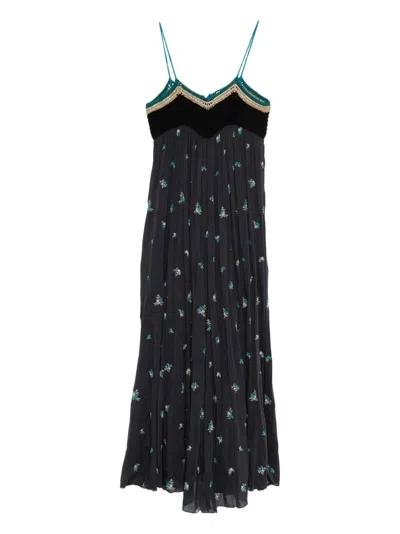 Forte Forte Floral Crochet Dress In Black