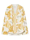 Forte Forte Floral Dragonflies Embroidered Jacket In Yellow