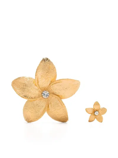 Forte Forte Floral Earrings In Gold