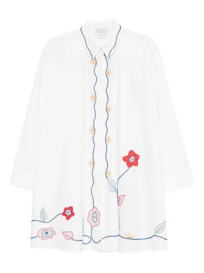 Forte Forte Floral Embroidered Dress In White
