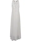 Forte Forte En Fleur Embroidery Popline And Georgette Dress In White