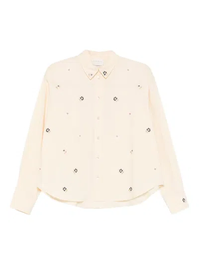 Forte Forte Floral Embroidery Shirt In Yellow