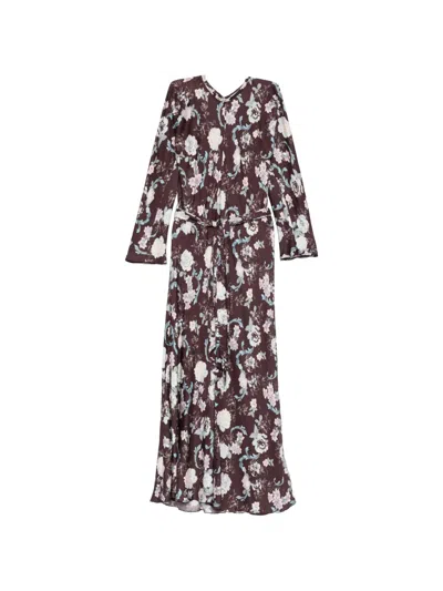 Forte Forte Floral Maxi Dress In Brown