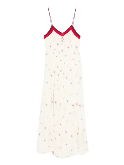 Forte Forte Floral Midi Dress In Neutral