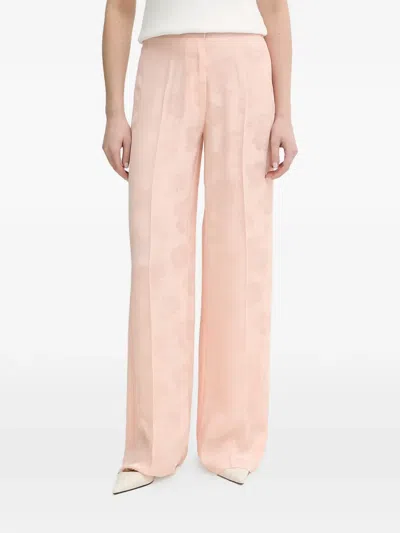 Forte Forte Floral Palazzo Pants In Pink