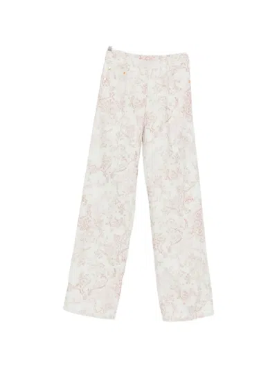 Forte Forte Floral-pattern Midi Skirt In Neutral