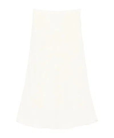 Forte Forte Floral-pattern Midi Skirt In White