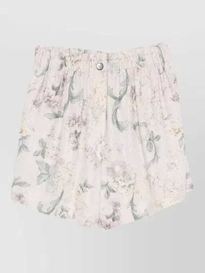 Forte Forte Floral Pattern Shorts Featuring Side Pockets In Multi