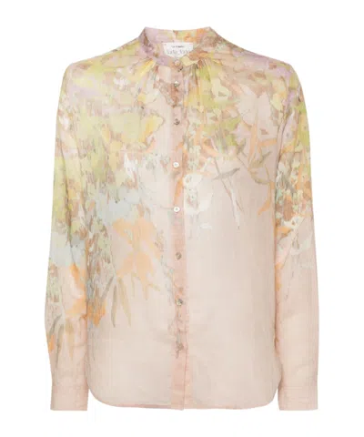 Forte Forte Floral-pattern Semi-sheer Blouse In Neutrals