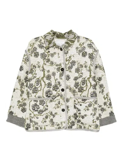 FORTE FORTE FLORAL-PRINT BUTTON JACKET