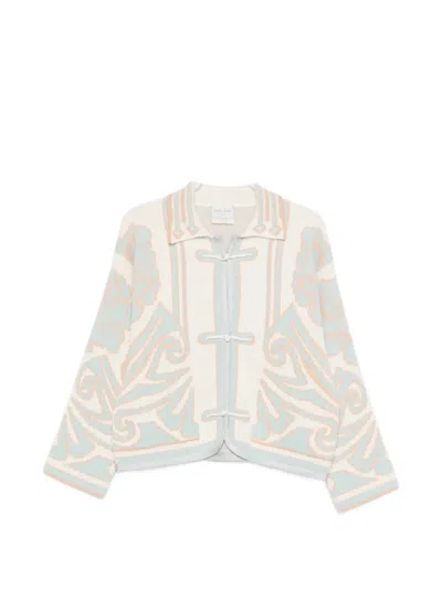 Forte Forte Floral-print Cardigan In Neutral