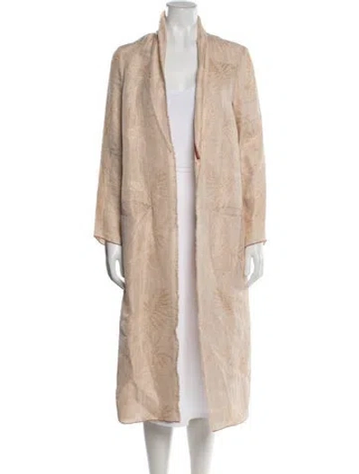 Pre-owned Forte Forte Floral Print Coat In Neutral
