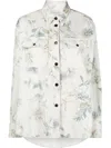 Forte Forte Hemd Mit Blumen-print In Blue