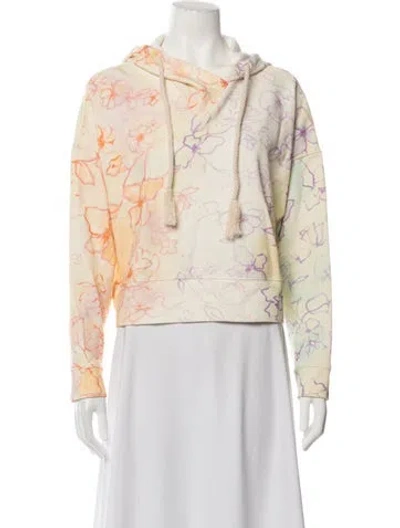 Pre-owned Forte Forte Floral Print Crew Neck Sweater In Yellow