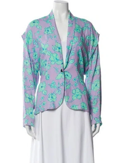 Pre-owned Forte Forte Floral Print Evening Jacket In Purple