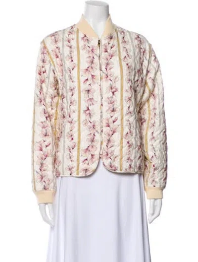 Pre-owned Forte Forte Floral Print Jacket In Neutral