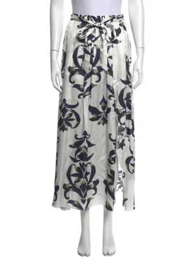 Pre-owned Forte Forte Floral Print Long Skirt In Multi
