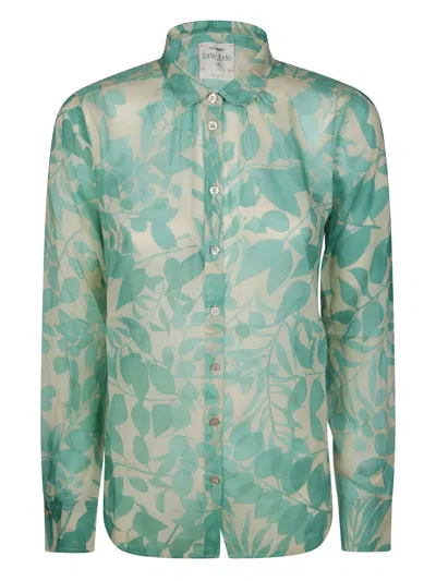 Forte Forte Floral-print Shirt In Blue