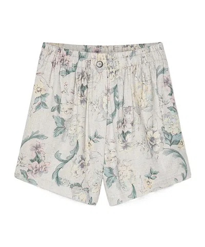 Forte Forte Floral-print Shorts In Neutral