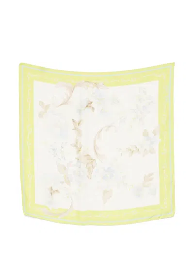 Forte Forte Floral-print Twill Scarf In Neutral