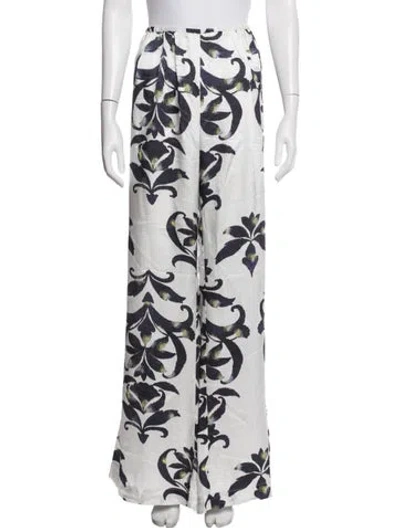 Pre-owned Forte Forte Floral Print Wide Leg Pants In Multicolor