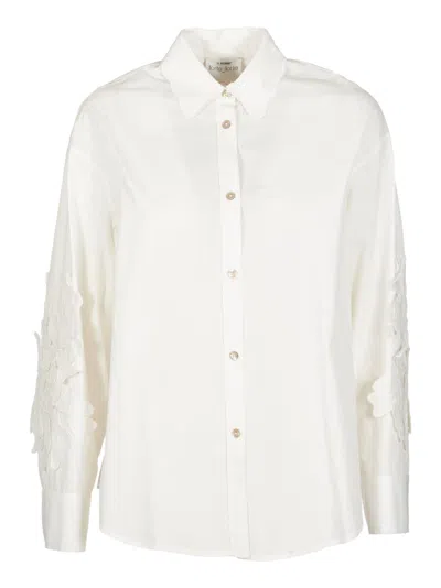 Forte Forte Floral Sleeve Shirt In White