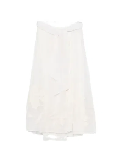 Forte Forte Floral Tie Skirt In White