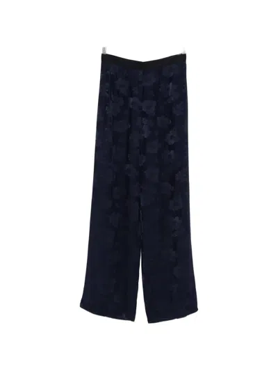 Forte Forte Floral Trousers In Blue