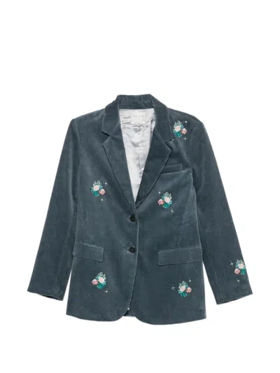 Forte Forte Blazer Aus Cord Mit Blumenstickerei In Multi