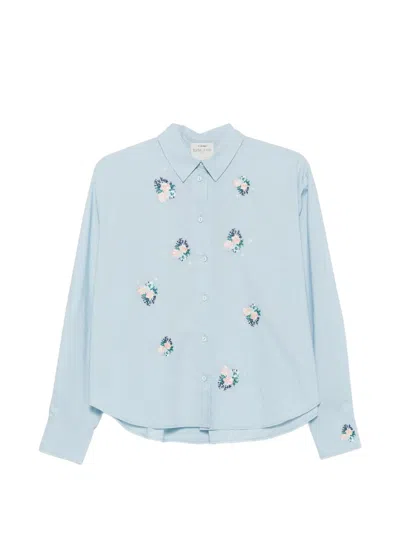 Forte Forte Floral-embroidered Long-sleeve Shirt In Multi