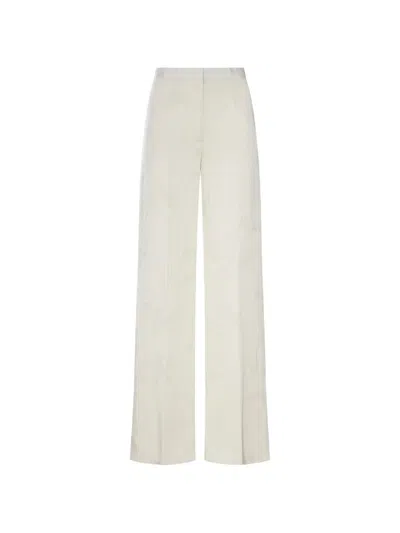 Forte Forte The Lotus Fluid Jacquard High Waist Pants In Neutral