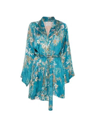 Forte Forte Floral-print Belted Jacket In Multi