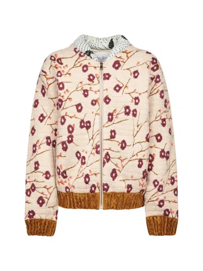 Forte Forte Floral-print Quilted Jacket In Multi