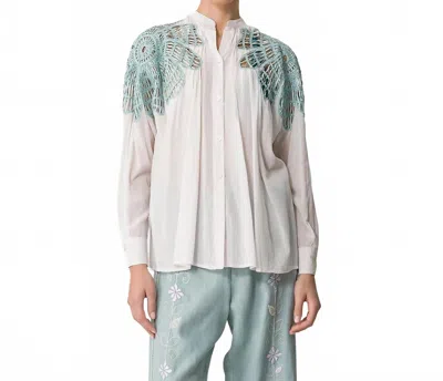 Forte Forte Floréal Embroidered Blouse In White
