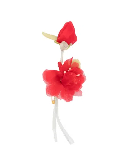 Forte Forte Flower Pin In Red