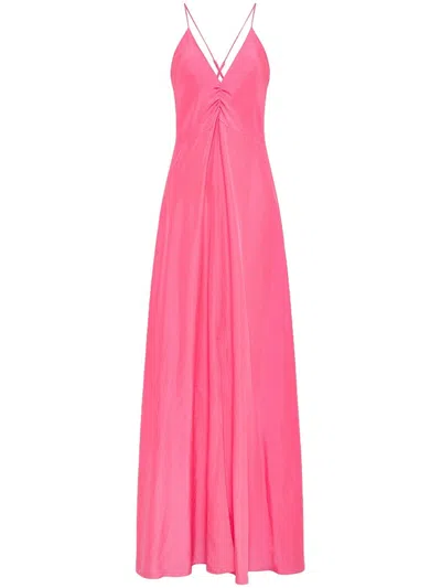 Forte Forte Flowing Pink Habotai Silk Slip Maxi Dress
