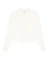 Forte Forte Fluid Chic Velvet Boxy Shirt In White