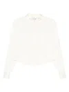 Forte Forte Fluid Chic Velvet Boxy Shirt In White