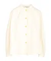 Forte Forte Fluid Cotton Bull Bohemian Overshirt In Neutral