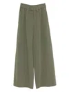 Forte Forte Elastic-waistband Trousers In Green