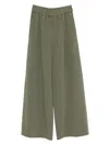 Forte Forte Elastic-waistband Trousers In Green