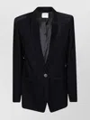 Forte Forte Tailored Black Acetate Jacket With Notched Lapels And Single-button Closure In Black