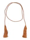 Forte Forte Crystal-embellishment Tassel-detail Belt In Brown