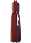 Forte Forte Sleeveless Gradient-effect Maxi Dress In Dark Purple
