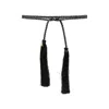 Forte Forte Braided Crystal-embellished Belt In Black