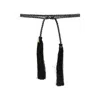 Forte Forte Braided Crystal-embellished Belt In Black