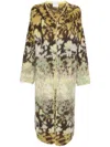 Forte Forte Bloom Mist Mohair Blend Jacquard Coat In Green