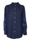 Forte Forte Dark Blue Denim Shirt In Blue